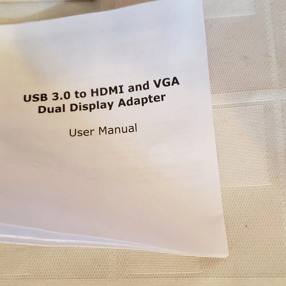 USB 3.0 to HDMI and VGA Dual Display Adapter, RAY CUE